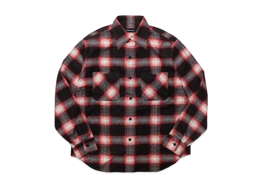Subculture Ombre Check Shirt "Red"