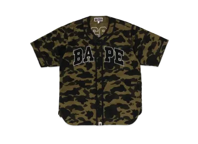 A BATHING APE 1st Camo Baseball Shirt "Green"
