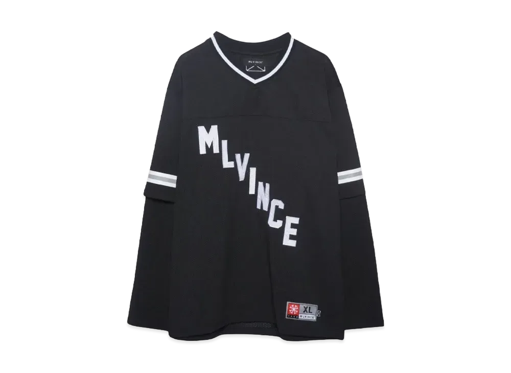 MLVINCE LAYERED L/S FOOTBALL SHIRT "BLACK"