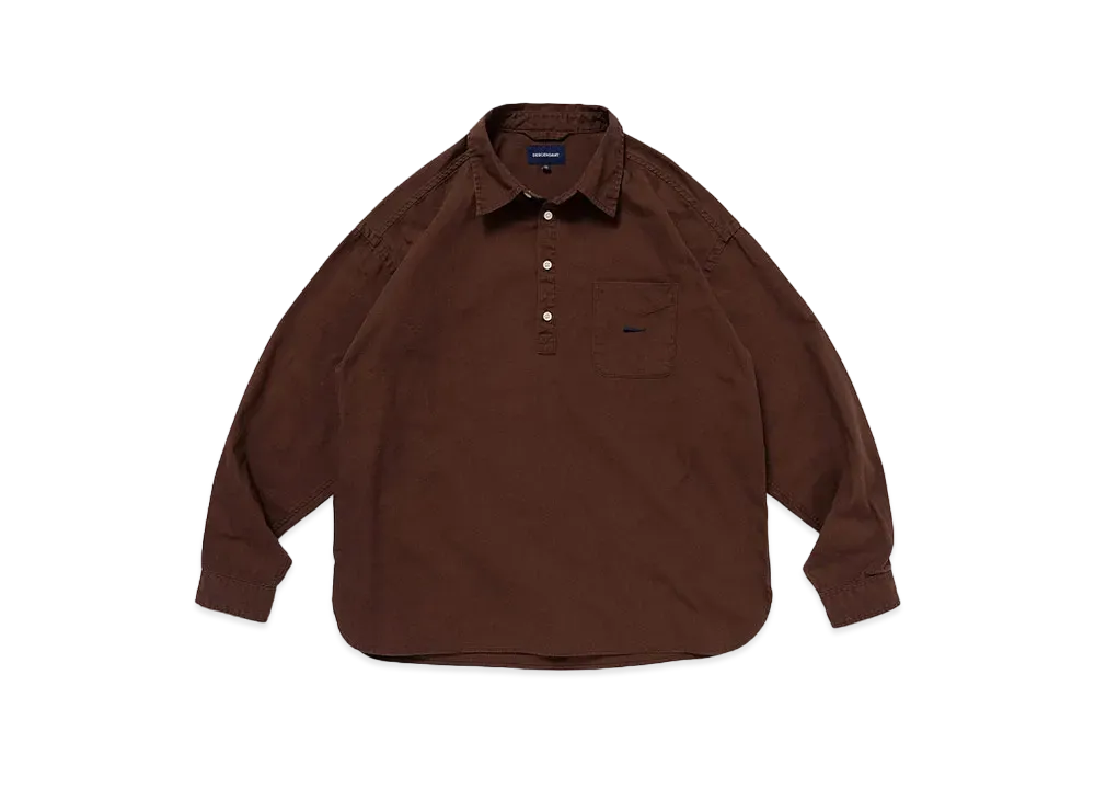 DESCENDANT Voil Pullover LS Shirt "Brown"
