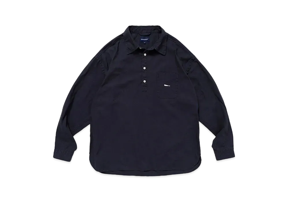 DESCENDANT Voil Pullover LS Shirt "Navy"