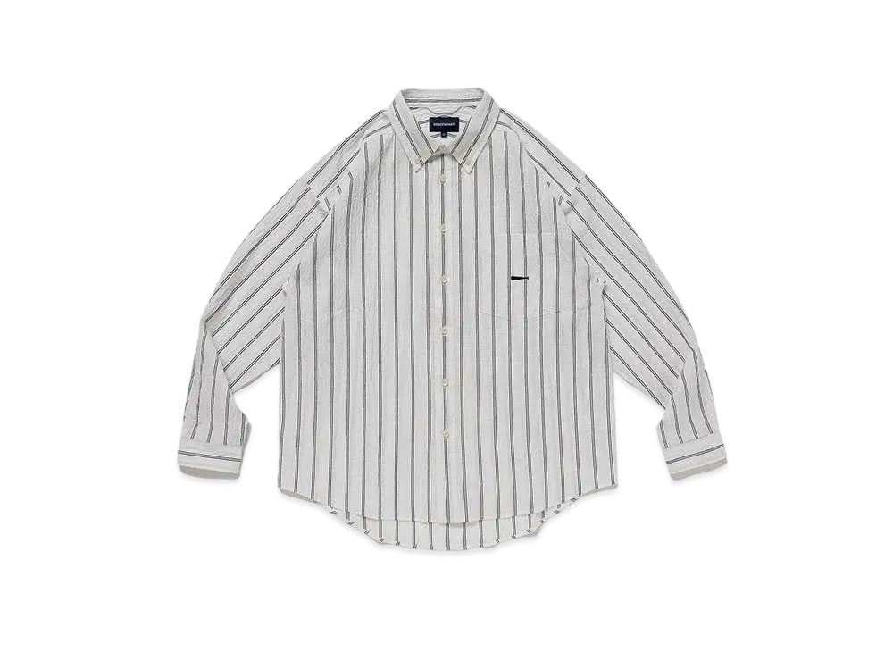 DESCENDANT Kennedy's Multi Stripe LS Shirt "White"