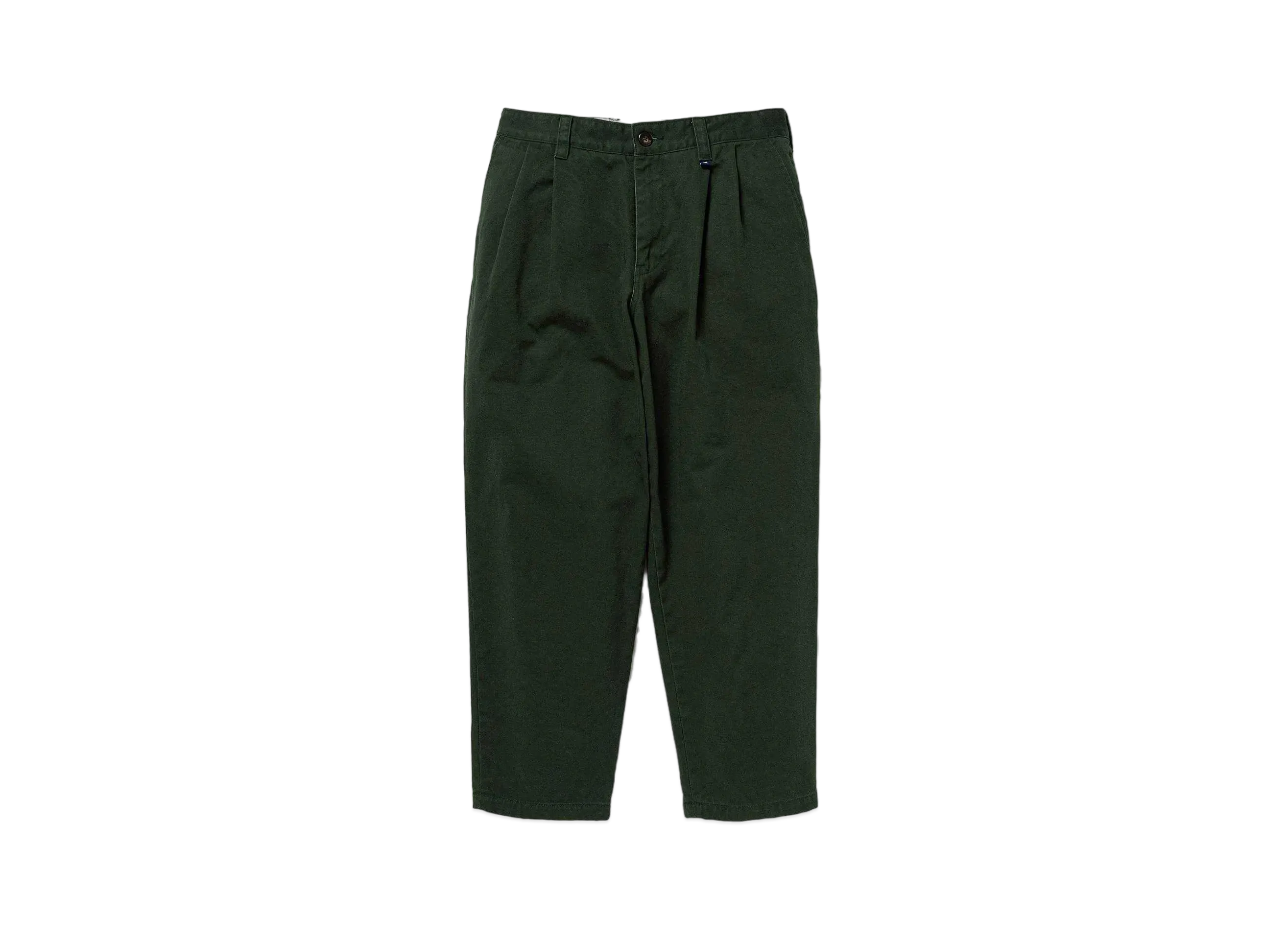 DESCENDANT DC-3 Organic Cotton Twill Trousers Fade Wash "Green"