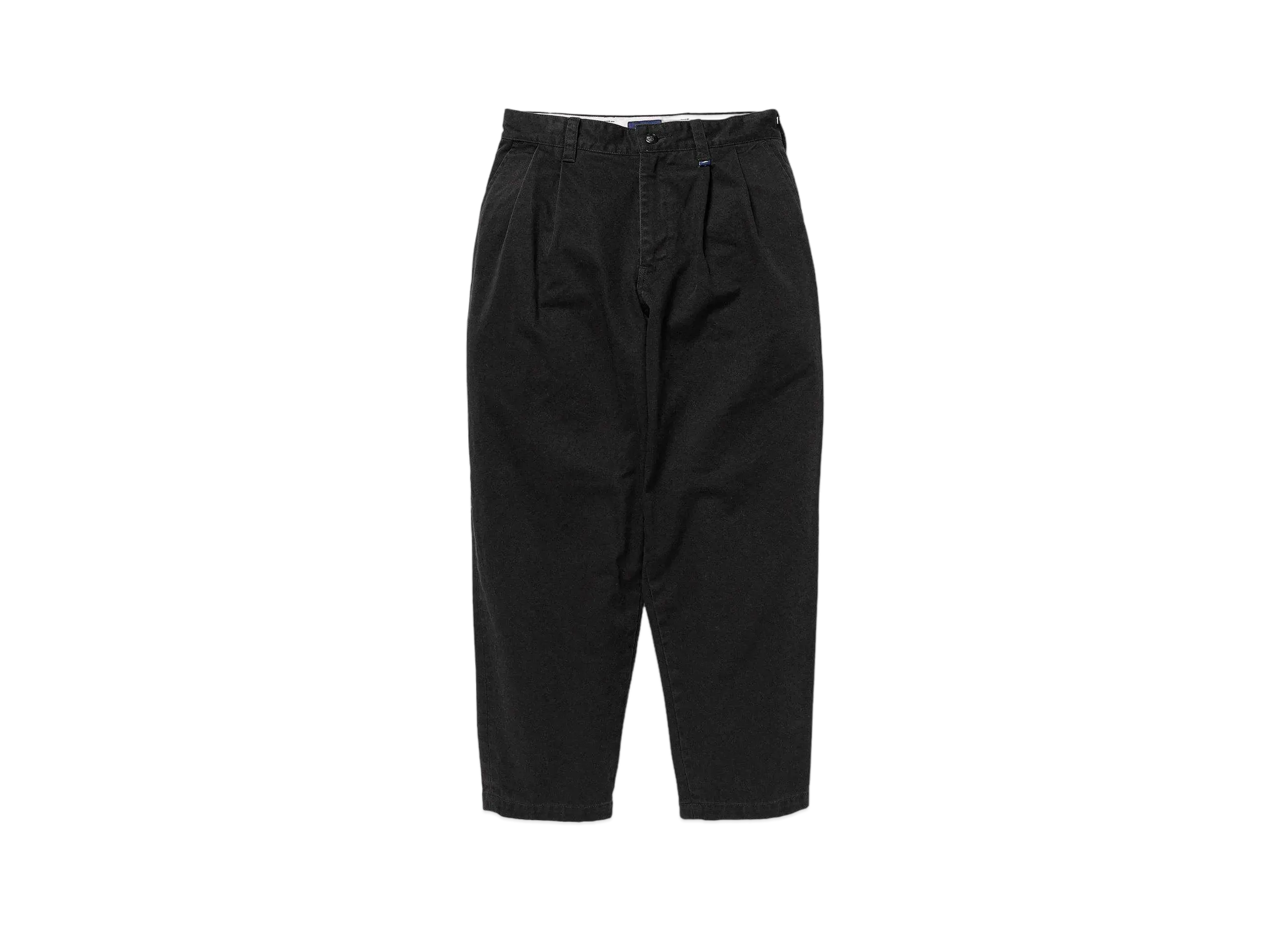 DESCENDANT DC-3 Organic Cotton Twill Trousers Fade Wash "Black"