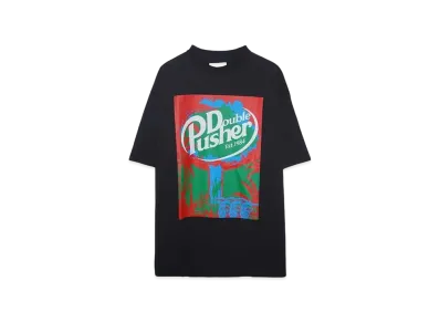 TAIN DOUBLE PUSH DOUBLE PUSHER SHORT SLEEVE T-SHIRTS "BLACK"