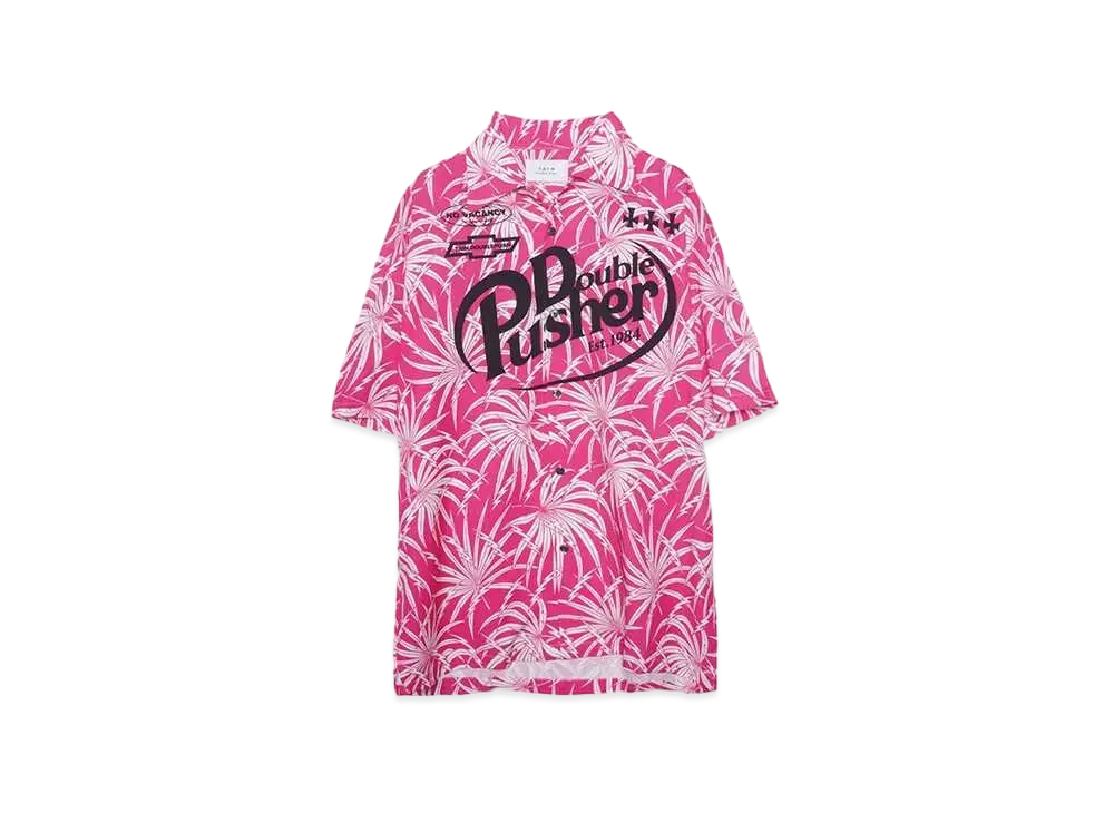 TAIN DOUBLE PUSH DOUBLE PUSHER OPEN COLLAR SHIRTS "PINK"