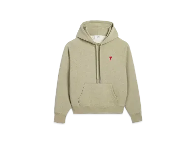 AMI PARIS Loop Back Organic Cotton Heavy Fleece Parka "Heather Sage"