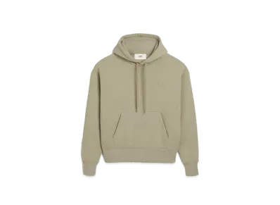 AMI PARIS Brushed Cotton Blend Fleece Parka "Sage"