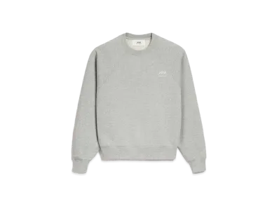 AMI PARIS Loop Back Organic Cotton Heavy Fleece Sweat Shirt #2 "Heather Ash Gray"