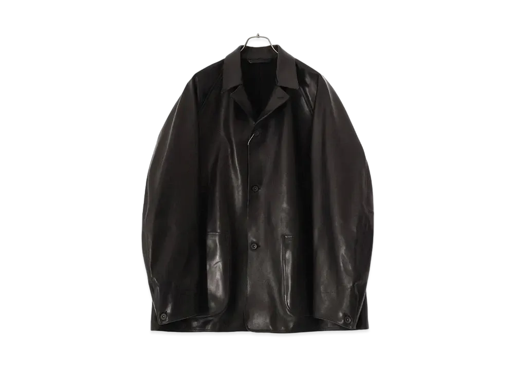 COMOLI Leather Work Jacket "Black"
