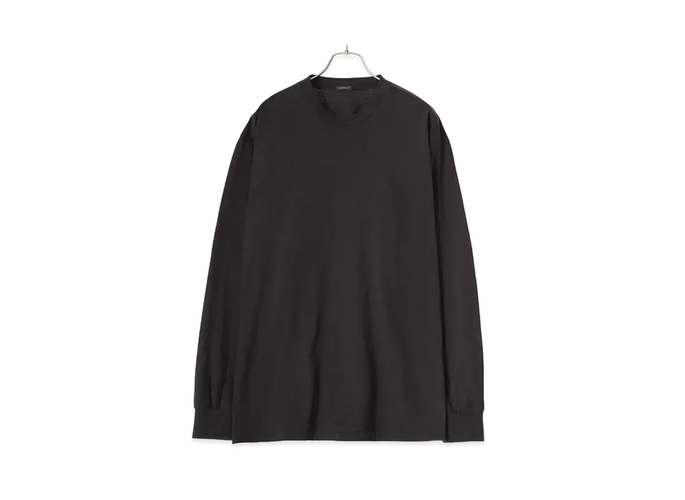 COMOLI Cotton Jersey Long Sleeve T-shirt "Fade Black"