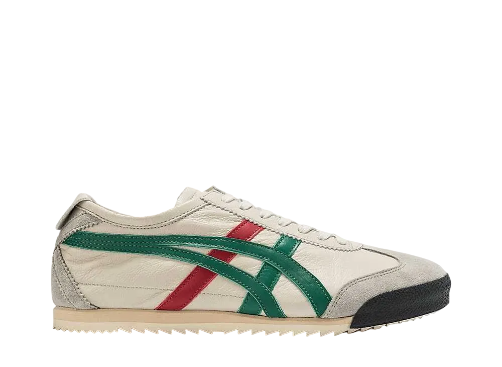 オニツカタイガー ウィメンズ メキシコ66 デラックス "クリーム/グリーン"