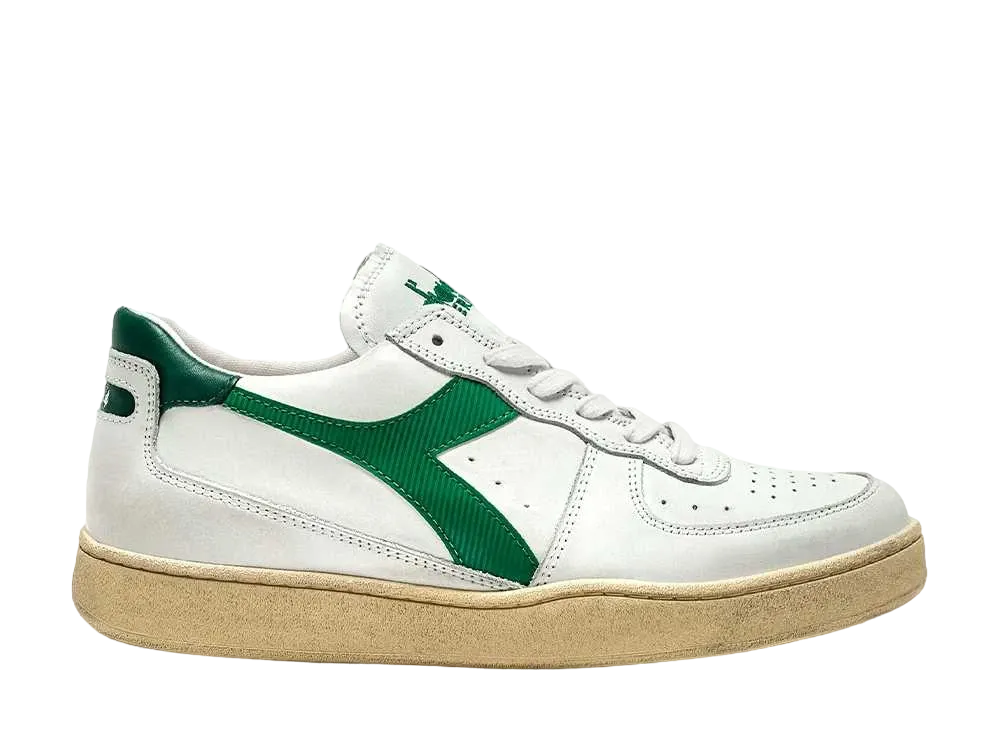DIADORA Mi Basket Low Used "White/Verdant Green"