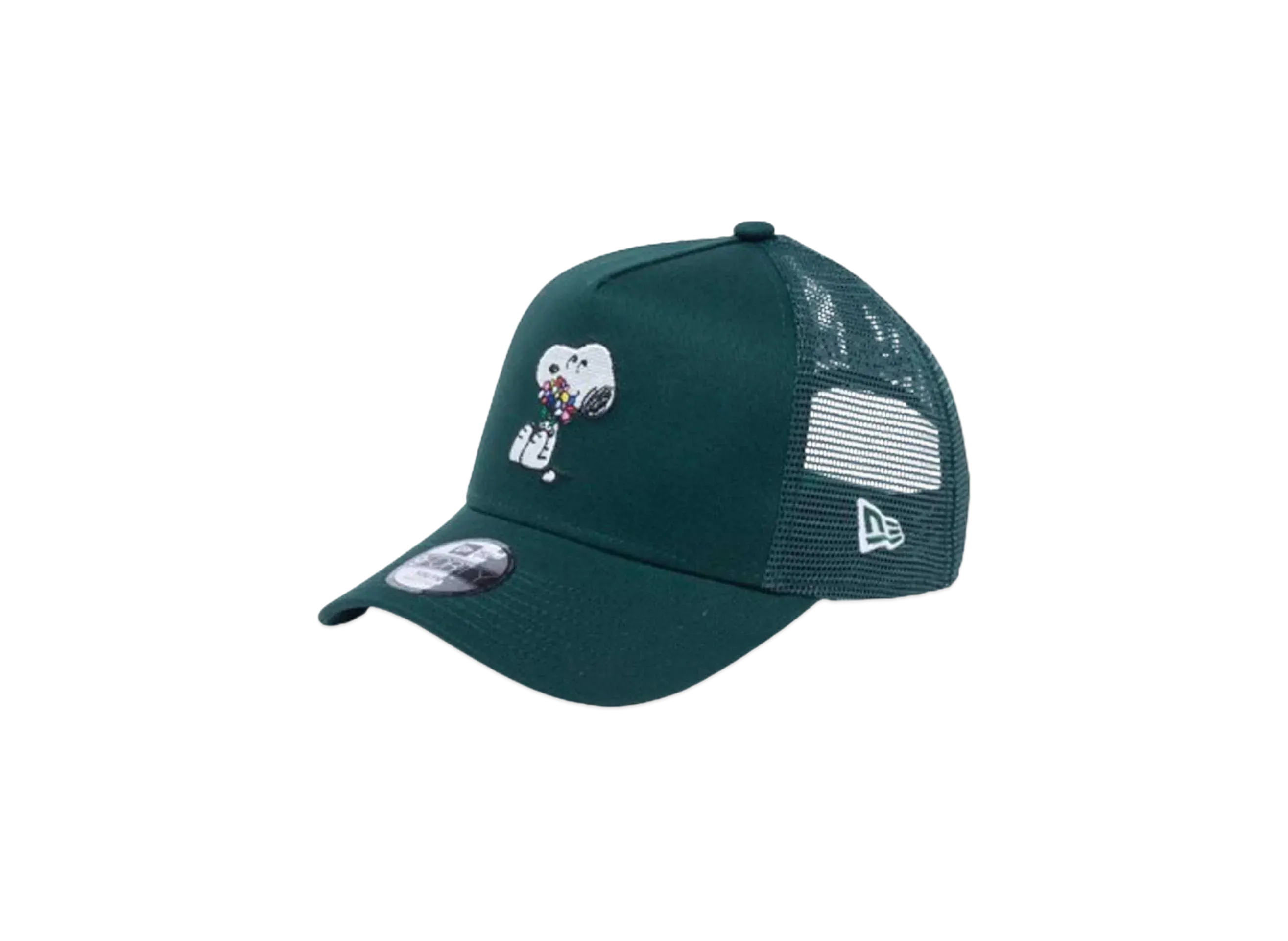 NEW ERA x PEANUTS Youth 9Forty A-Frame Tracker Snoopy "Dark Green"