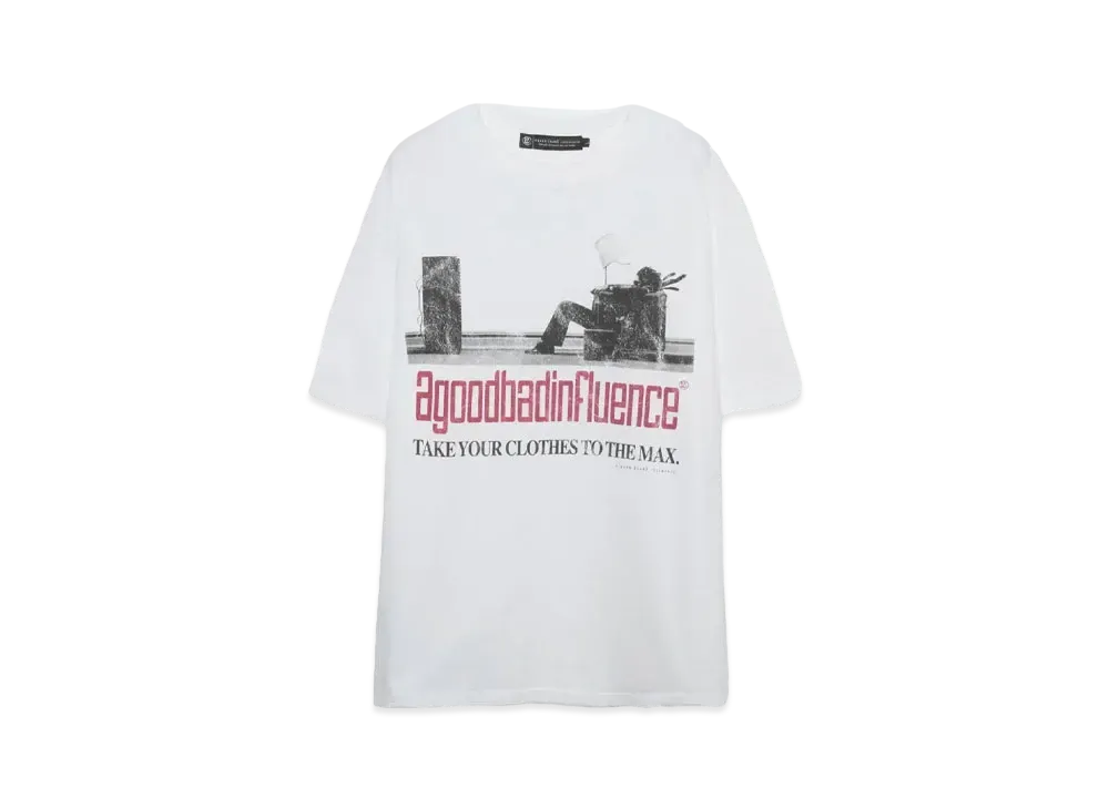 A GOOD BAD INFLUENCE TO THE MAX T-SHIRT "WHITE"