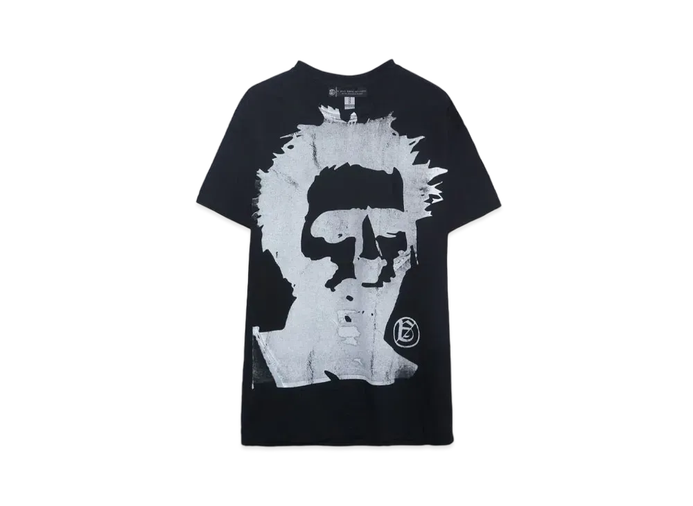 A GOOD BAD INFLUENCE HAND PRINTED FaceT-SHIRT "BLACK"