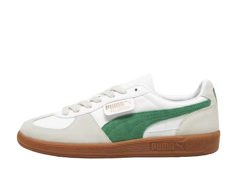 Puma Palermo Leather "Puma White/Vapor Gray/Archive Green"