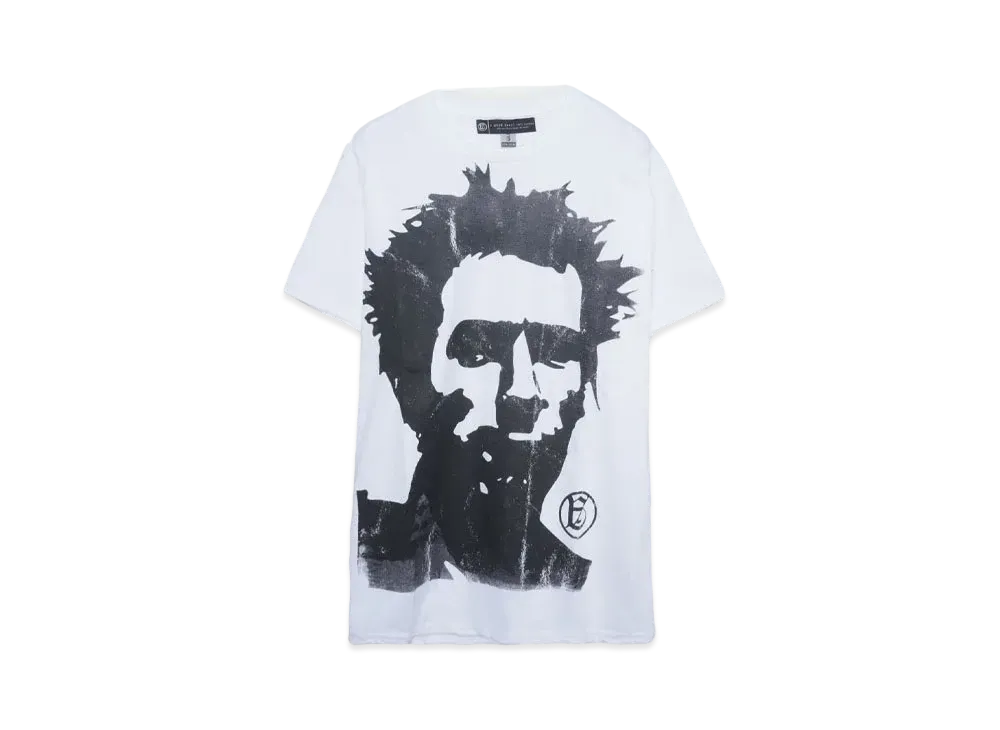 A GOOD BAD INFLUENCE HAND PRINTED FaceT-SHIRT "WHITE"