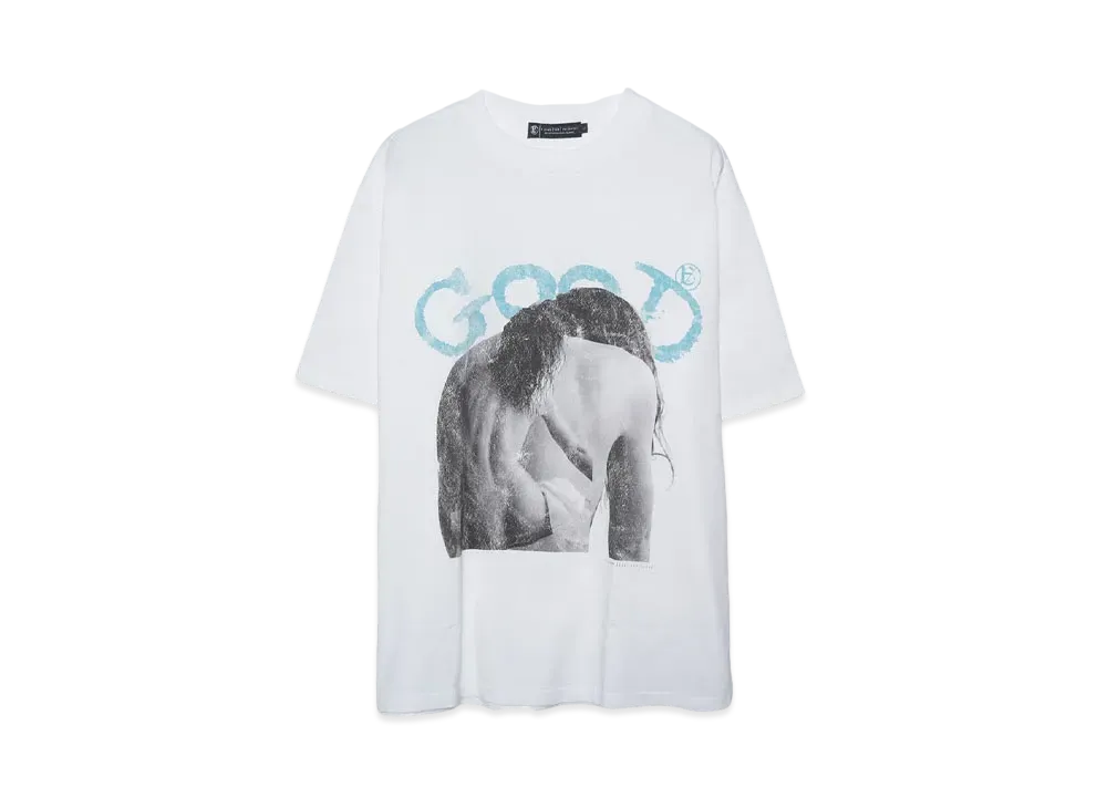 A GOOD BAD INFLUENCE NAKED BACK T-SHIRT "WHITE"