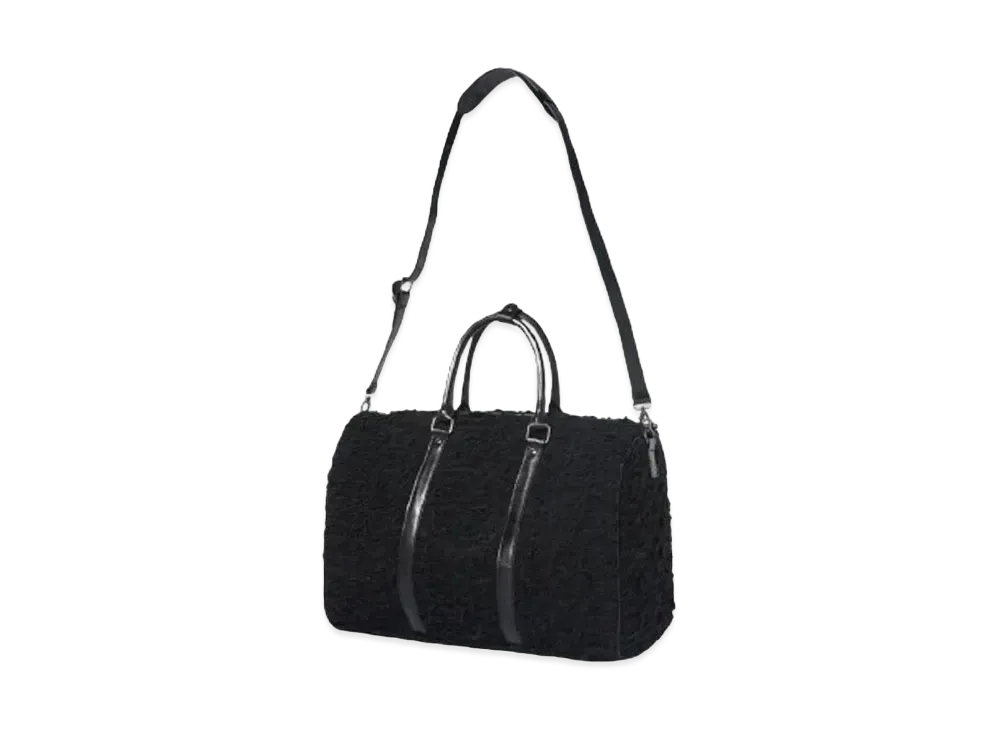 A GOOD BAD INFLUENCE "PUTALL" DISTRESSED DENIM BOSTON BAG "BLACK"