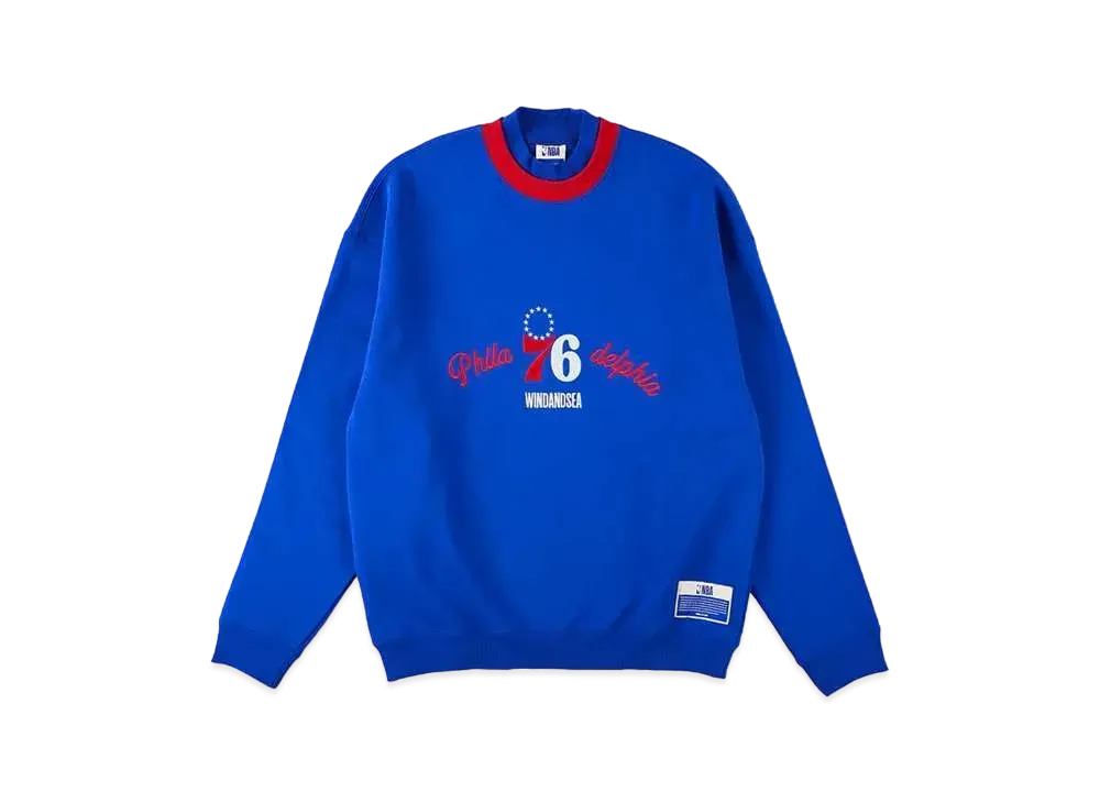 WIND AND SEA x NBA Double Neck Sweat Shirt "Philadelphia 76ers"
