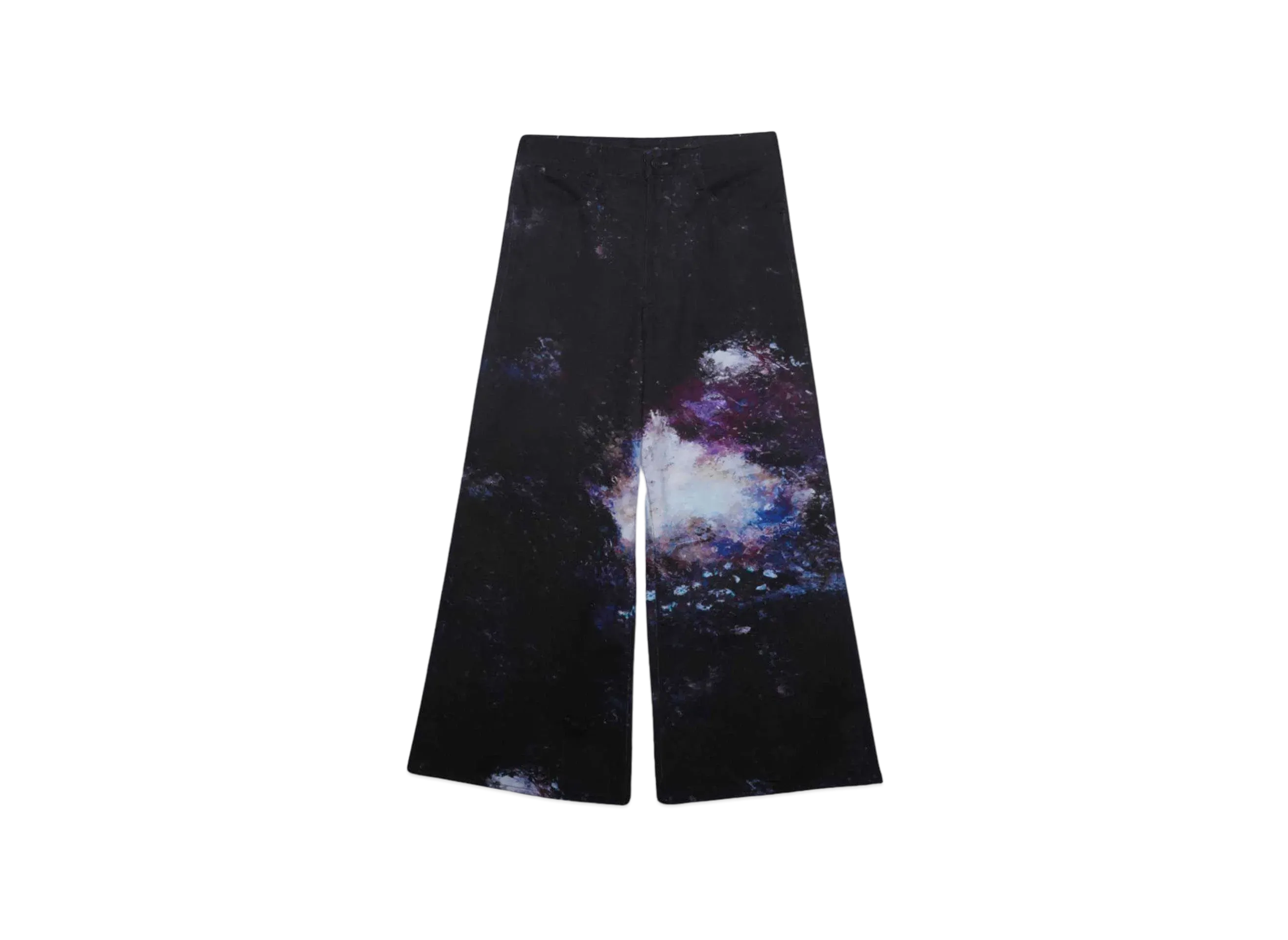 LAD MUSICIAN 12oz DENIM WONDER LAND FLARE PT "BLACK PURPLE"