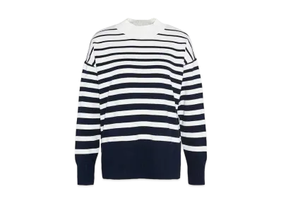 Barbour Marloes Gradient Border Mock Neck Knit "White"