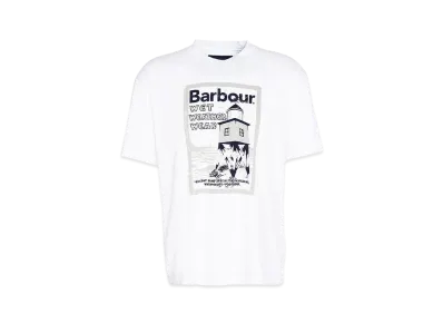 Barbour Archive Graphic Relaxed Fit T-Shirt (Wet Weather Wear) "White"
