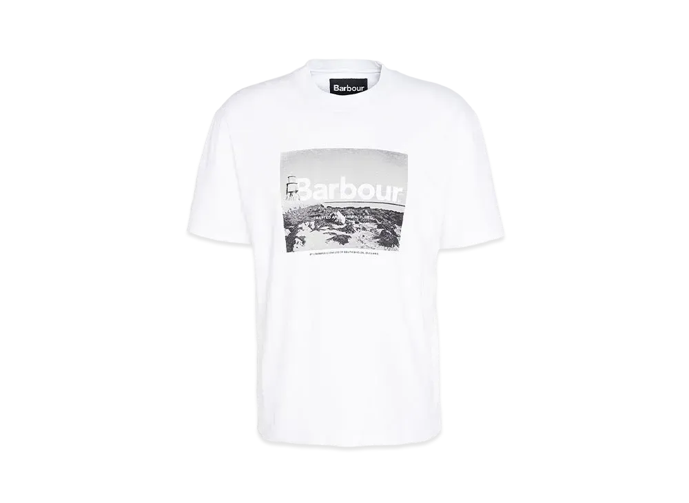 Barbour Archive Graphic Relaxed Fit T-Shirt (Groyne) "White"