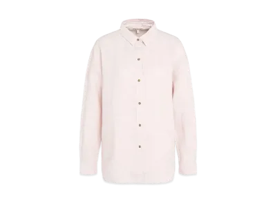 Barbour Hampton Relaxed-Fit Linen Shirt "Pink"