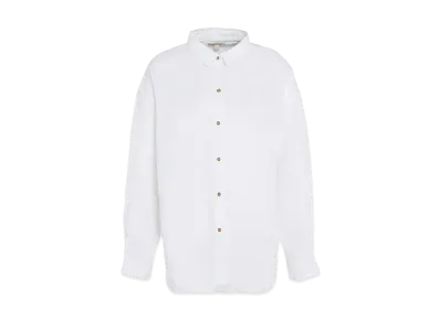 Barbour Hampton Relaxed-Fit Linen Shirt "White"
