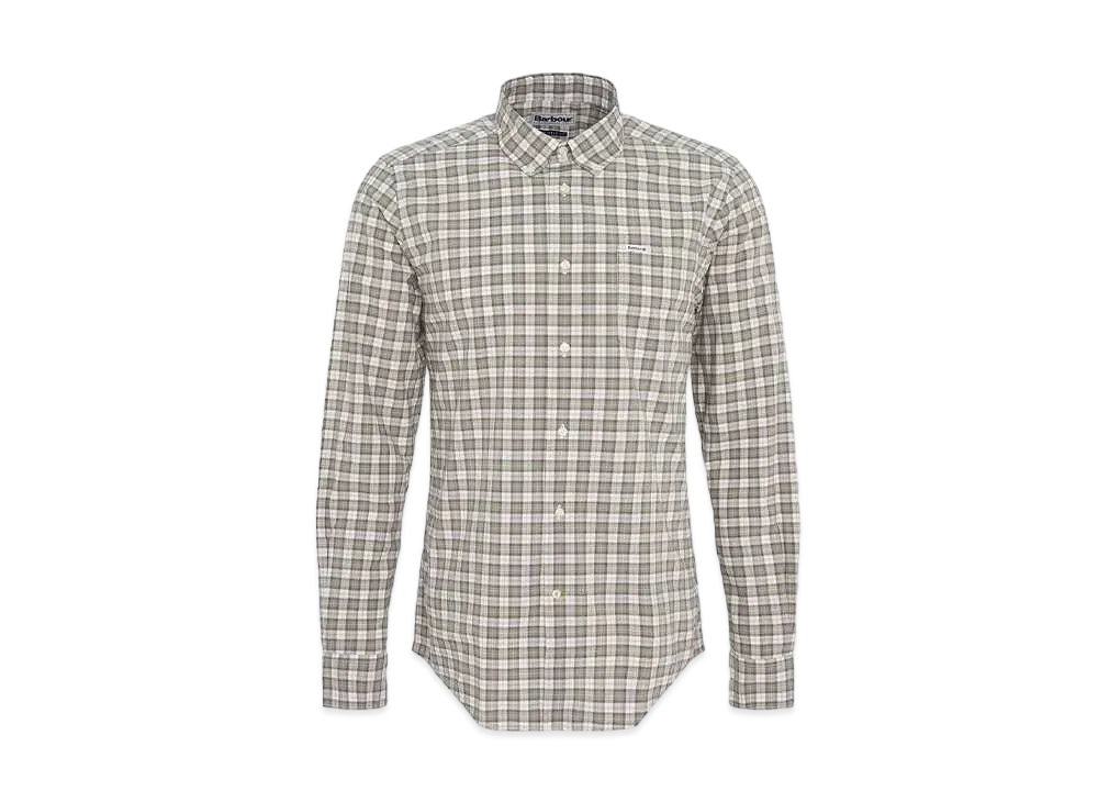 Barbour Lomond Check Button Down Shirt (Tailored Fit) "Olive"