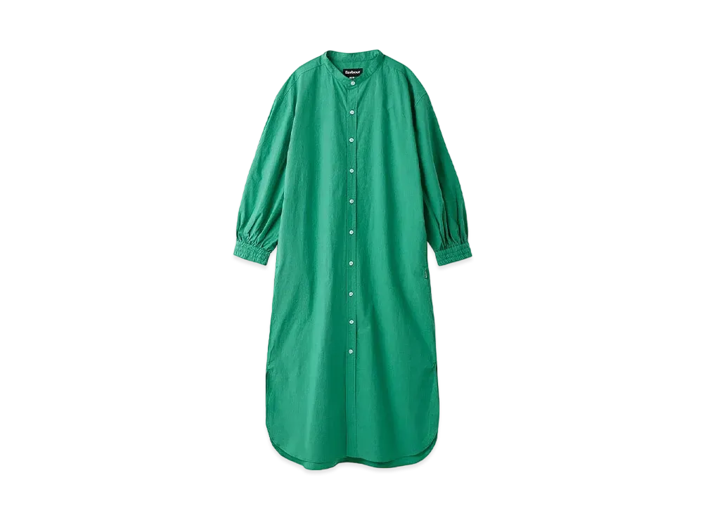 Barbour Japan Limited Stand Collar Shirt Dress (Oversized Fit) "Green"