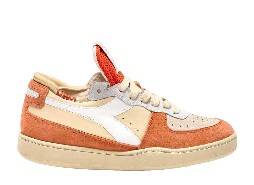 DIADORA Mi Basket Row Cut Podio Ita X Dino Meneghin "Vermillion Orange"