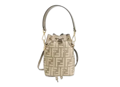 FENDI Mini Mon Tresor Bucket Bag "Gray"