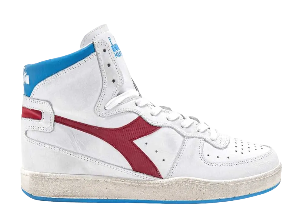 DIADORA Mi Basket Used "White/Bonnie Blue"