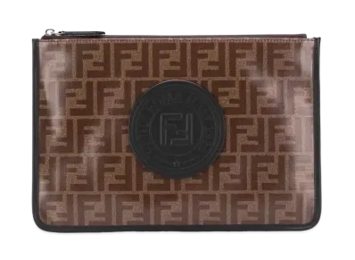 FENDI Logo Clutch Bag "Black"