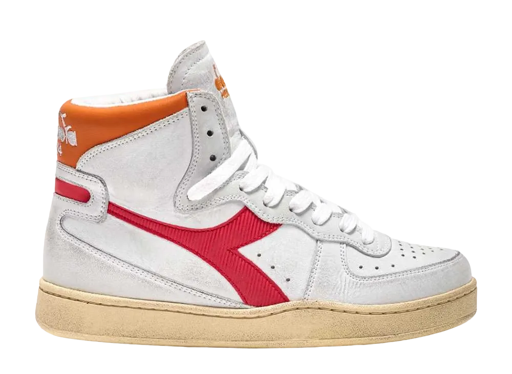 DIADORA Mi Basket Used "White/Coral"