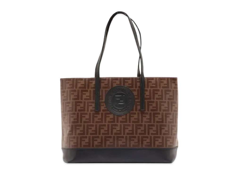 FENDI Zukka Pvc Tote Bag "Brown"