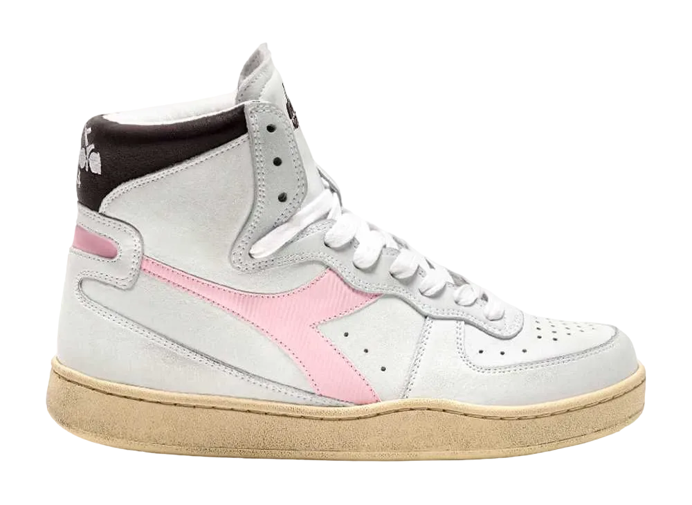 DIADORA Mi Basket Used "White/Parfait Pink"