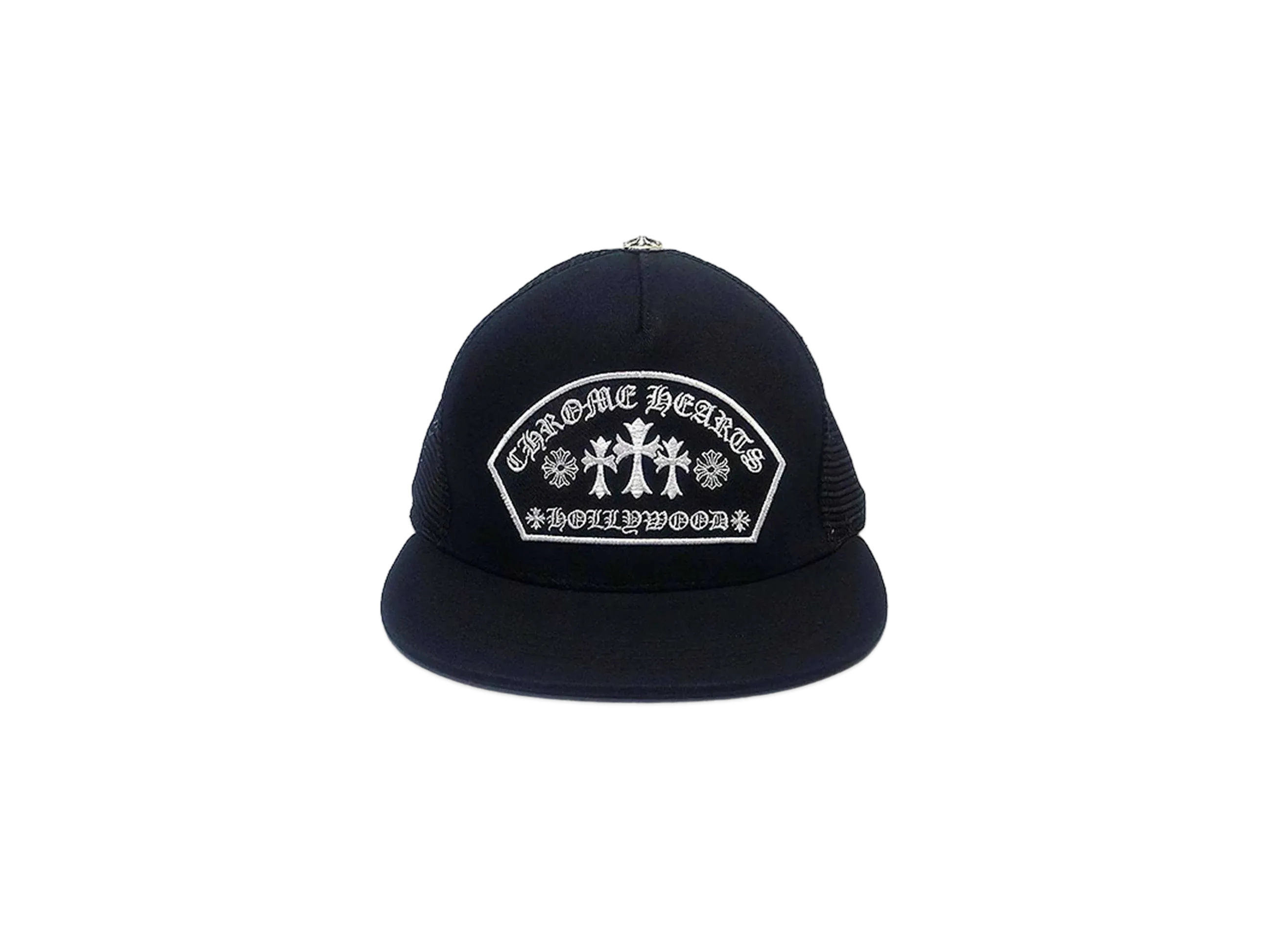 Chrome Hearts Trucker Cap Fabric Front 3 Cross Camouflage "Black/White"