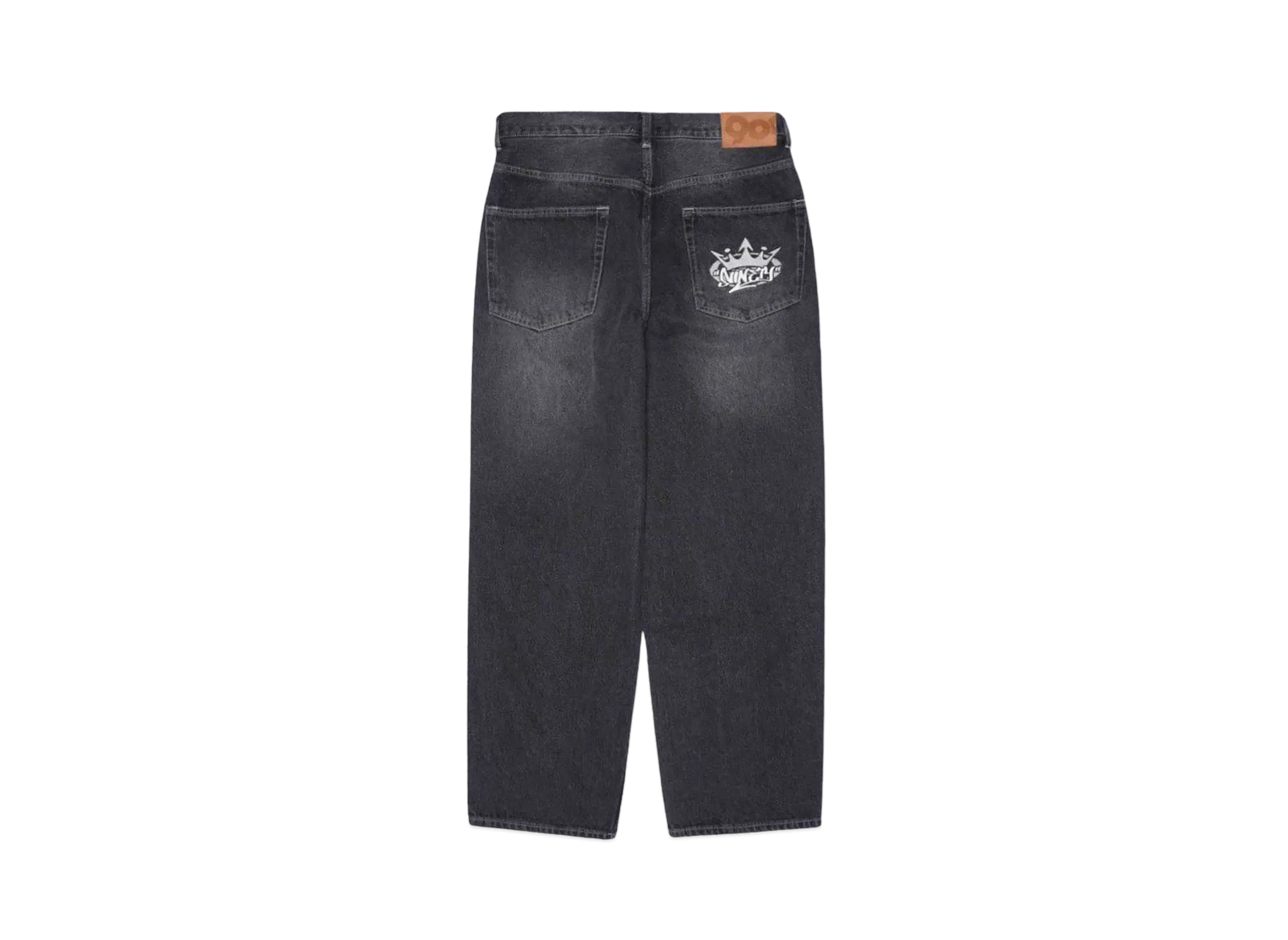 9090 King Logo Vintage Tapered Pants "Black"