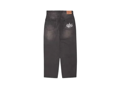 9090 King Logo Vintage Tapered Pants "Dark Brown"