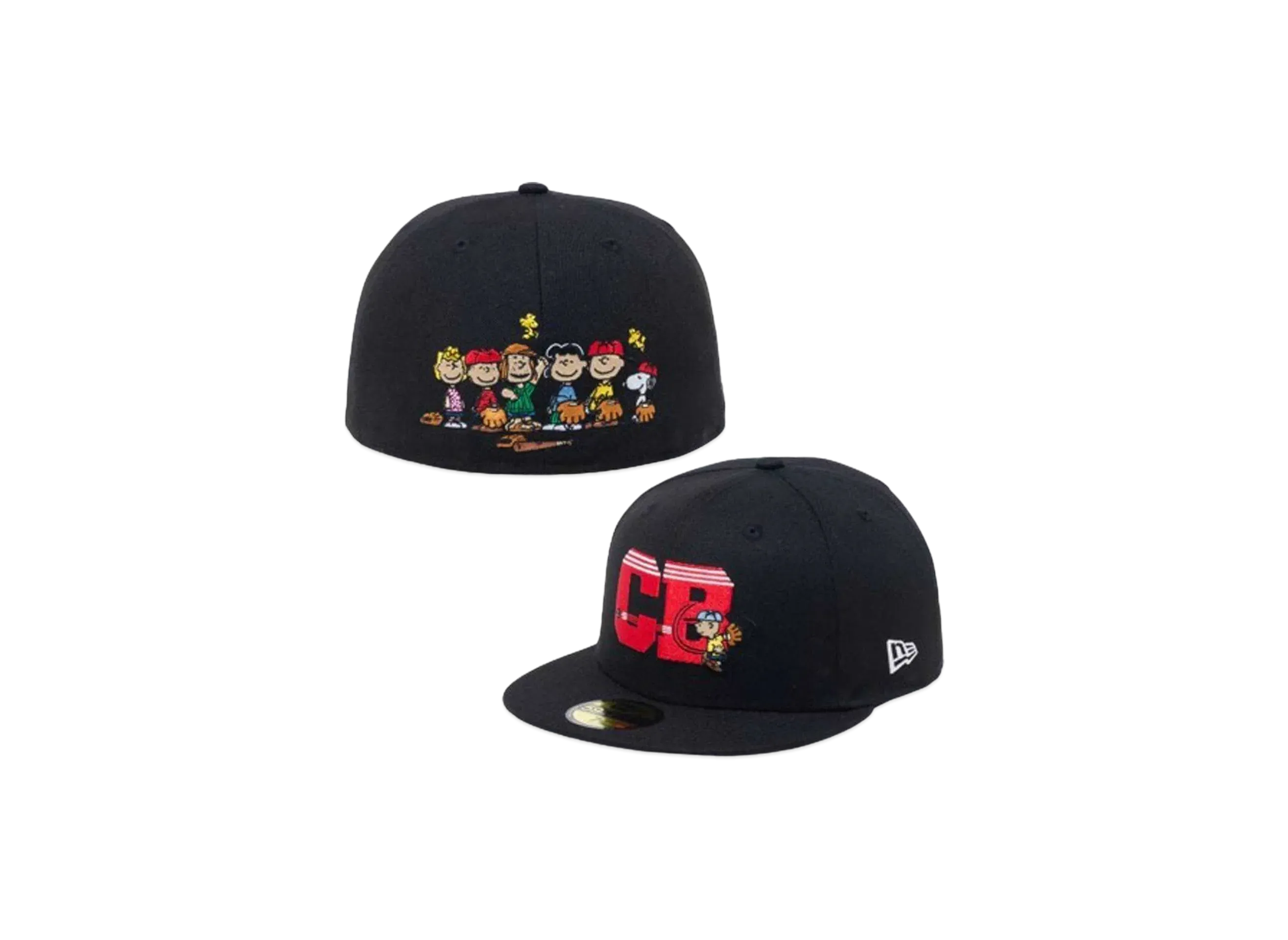 NEW ERA x PEANUTS 59Fifty Charlie Brown Baseball "Black"
