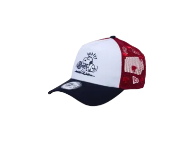 NEW ERA x PEANUTS 9Forty A-Frame Tracker Snoopy Juryoage "White/Navy"