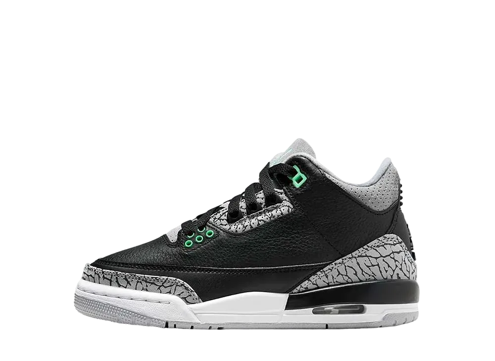 Nike GS Air Jordan 3 Retro "Green Glow"