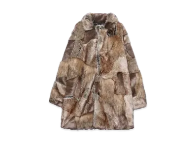 Supreme x MM6 Maison Margiela Patchwork Faux Fur Coat "Brown"