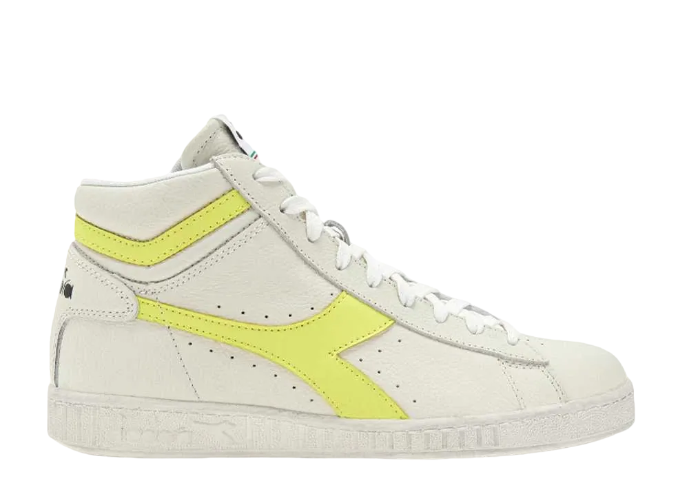 DIADORA Game L High Fluo Waxed "White/Lemon Yellow Fluo"