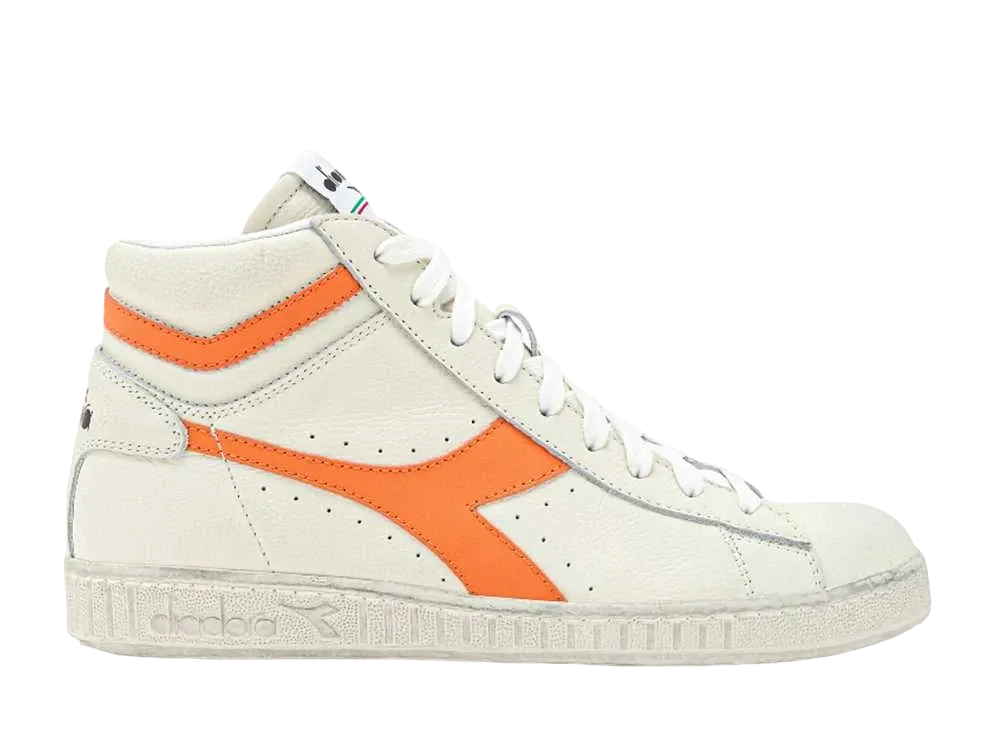 DIADORA Game L High Fluo Waxed "White/Orange 1575 C"