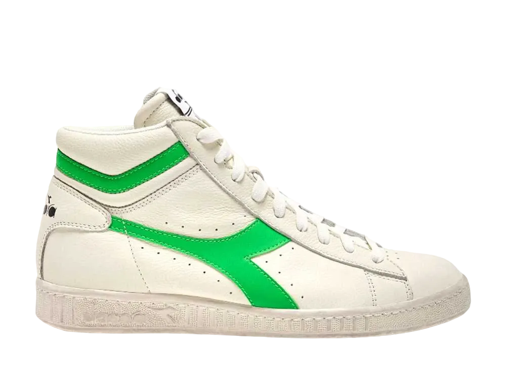 ディアドラ ゲームL ハイ フルオ ワックスド "ホワイト/DDグリーン"